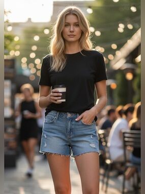 JOE'S Jeans Mulhouse Light Wash Blue Cut Off Distressed Denim Shorts Sz 27 Sm